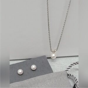 Brilliant Earth Premium 6mm Akoya Cultured Pearl 18" Necklace and Earrings